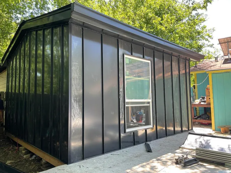 Black standing seam metal wall panels for Metal Roof Installation in Freetown